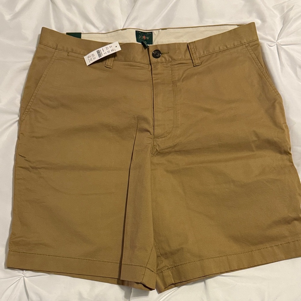 J. Crew Men's Khaki Flat Front Shorts